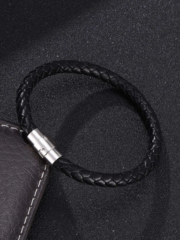 Men PU Leather Braided Bracelet