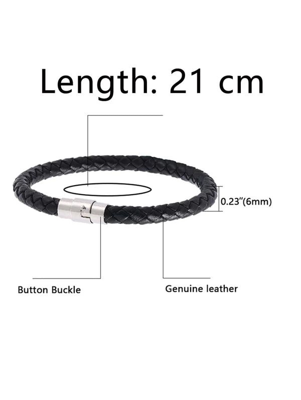 Men PU Leather Braided Bracelet