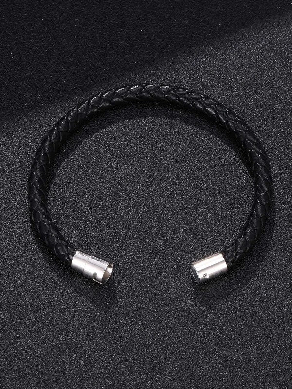 Men PU Leather Braided Bracelet