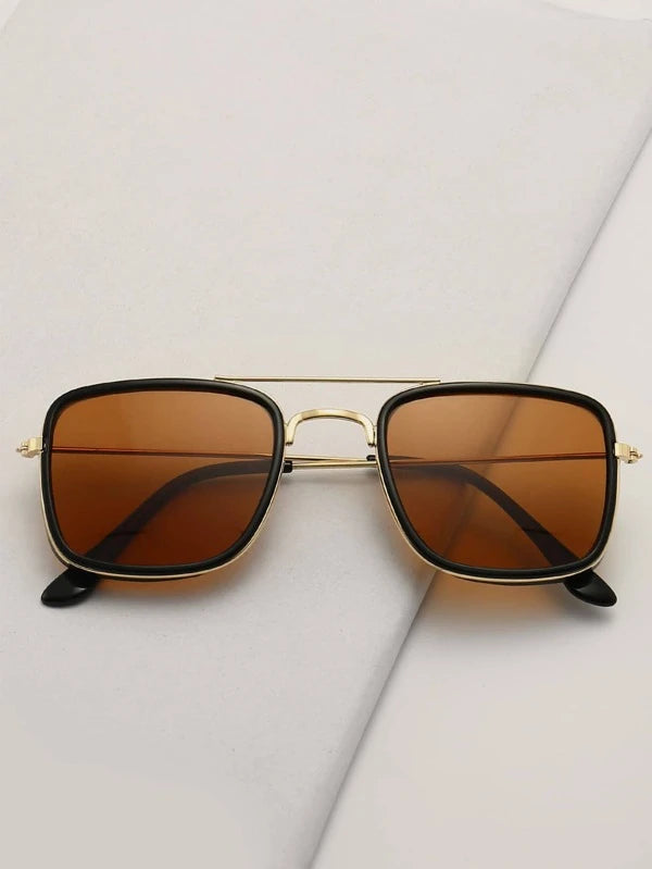 Men Square Frame Fashion Glasses