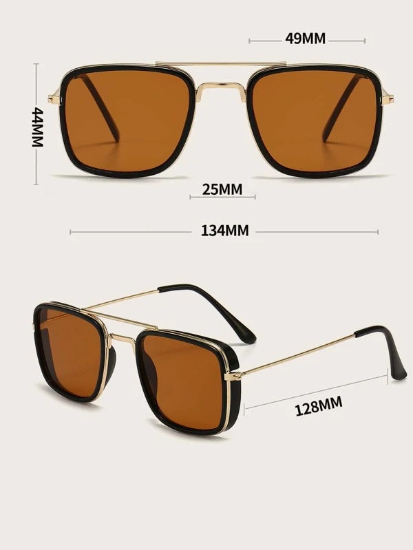 Men Square Frame Fashion Glasses