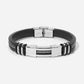 Men Bar Detail PU Bracelet