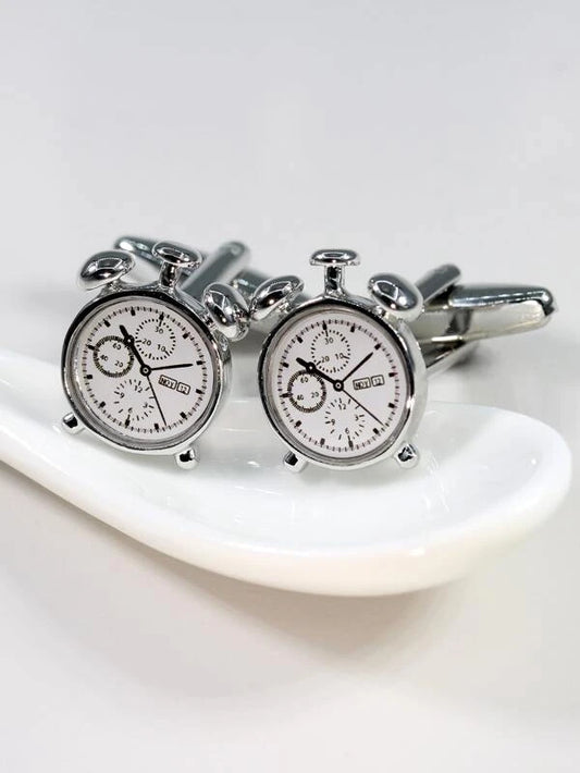 Men Clock Design Cufflink