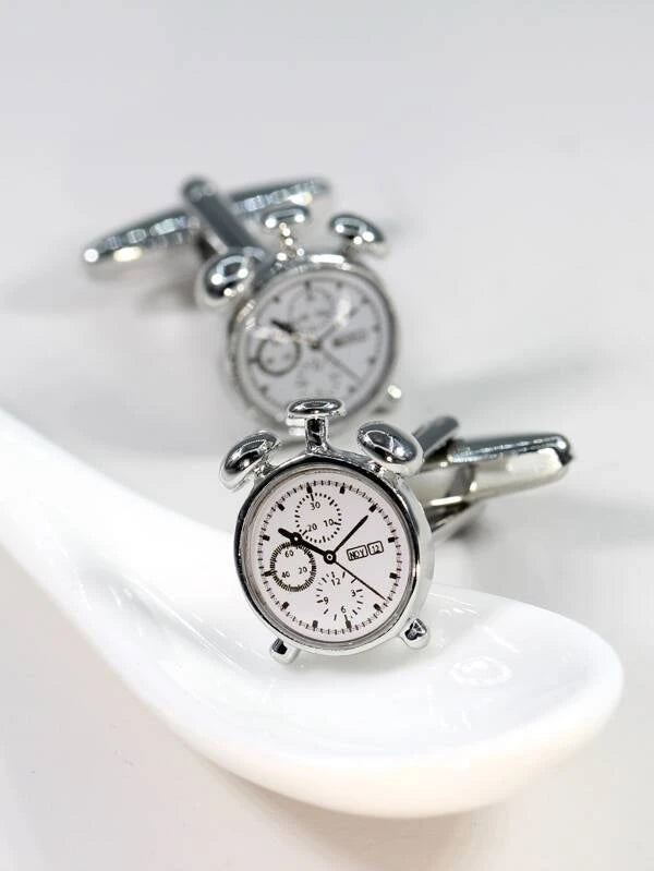 Men Clock Design Cufflink