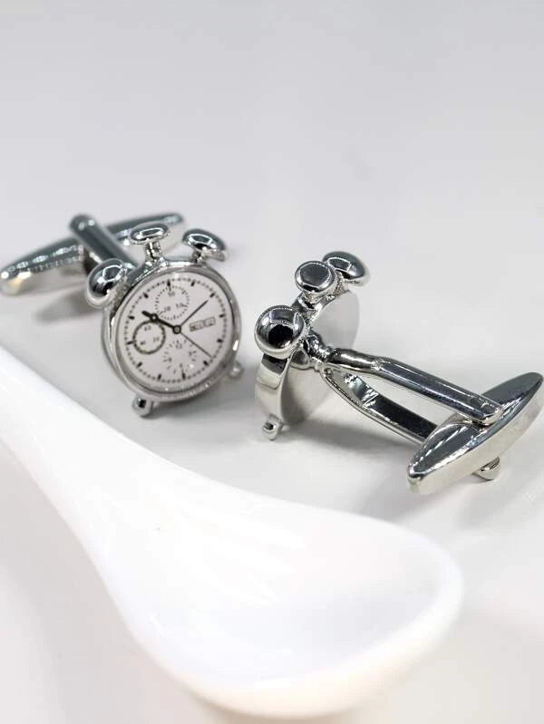 Men Clock Design Cufflink