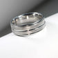 Men Stainless Steel Frosted Ring