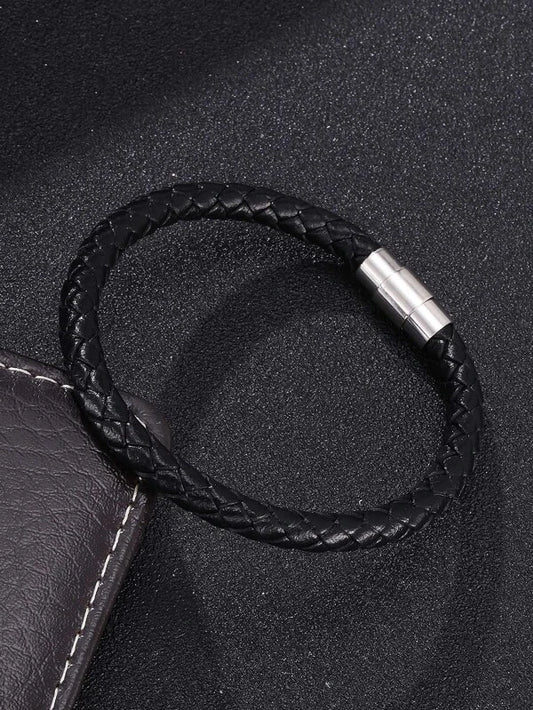 Men PU Leather Braided Bracelet