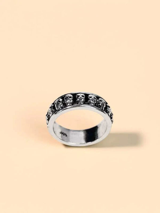 Men Skull Decor Ring