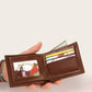 Men Letter Embossed Small Wallet