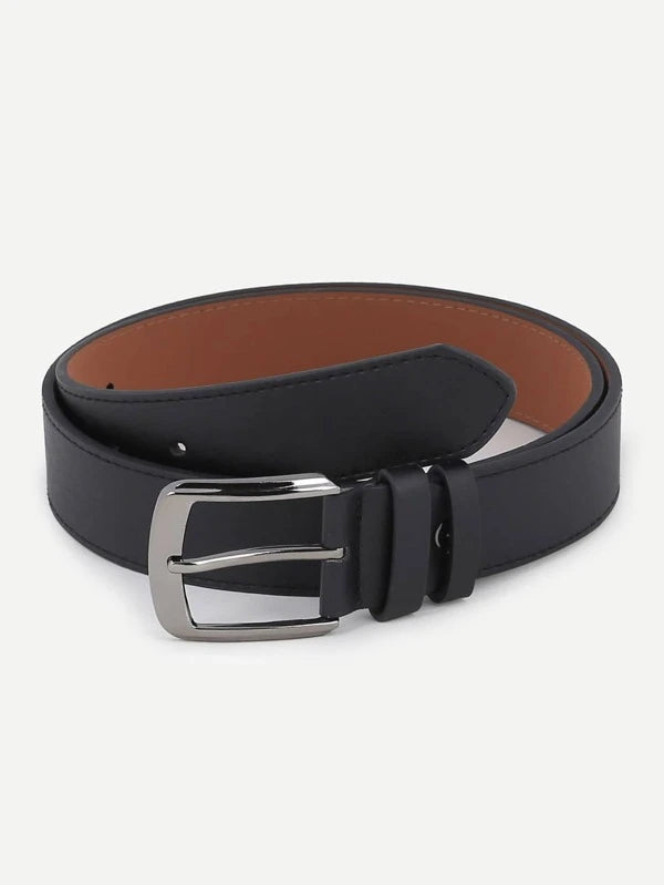 Men Plain Metal Buckle Belt