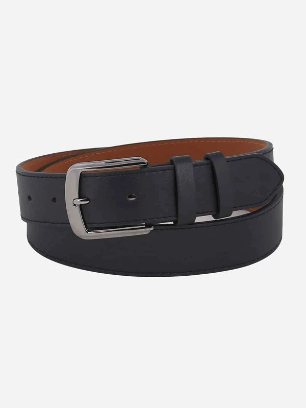 Men Plain Metal Buckle Belt