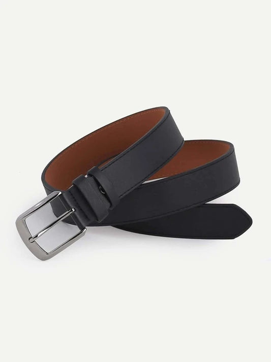Men Plain Metal Buckle Belt