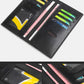 Men Litchi Embossed Letter Graphic Long Wallet