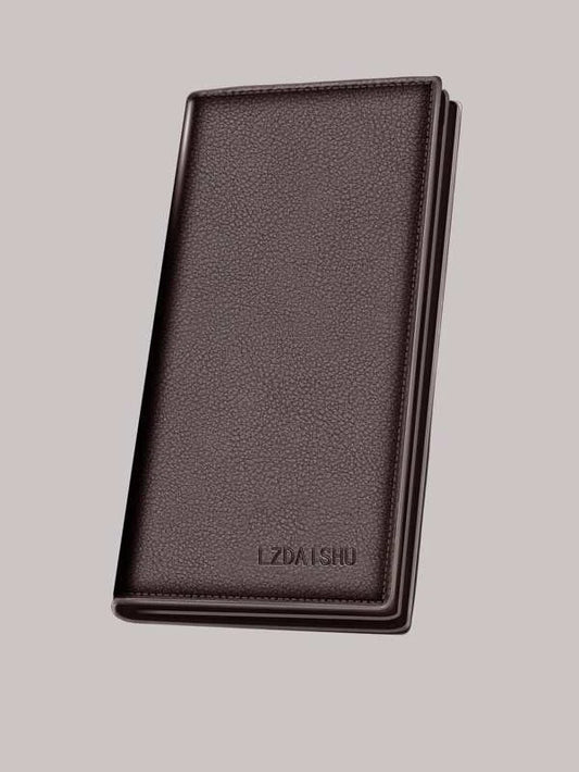 Men Letter Embossed Long Wallet