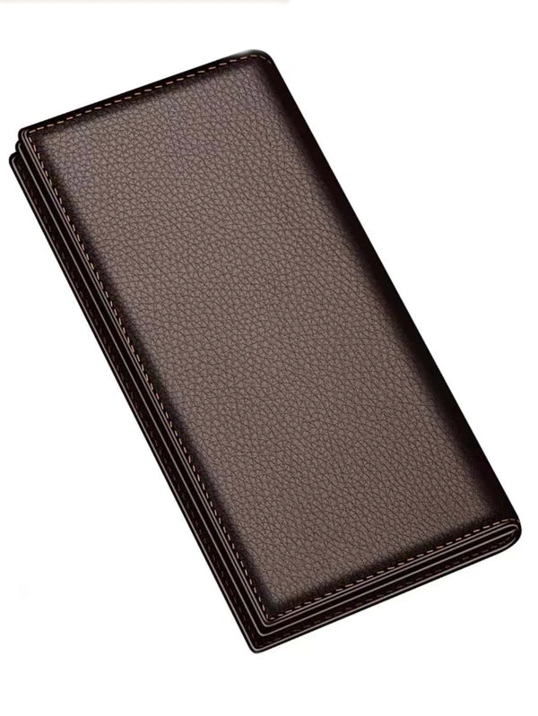 Men Letter Embossed Long Wallet