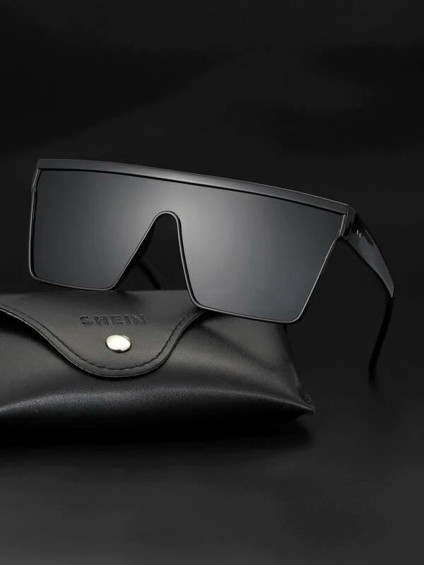 Men Flat Top Shield Fashion Glasses