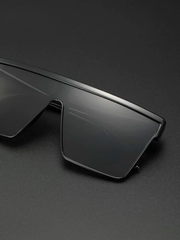 Men Flat Top Shield Fashion Glasses