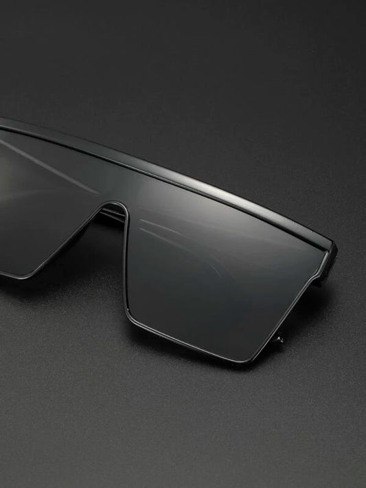 Men Flat Top Shield Fashion Glasses