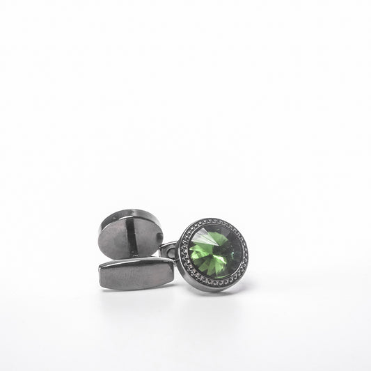 Black Royal Cufflinks with Lemon Stones