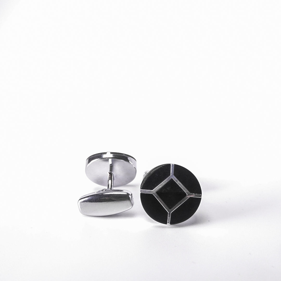 Black And Silver Cufflinks