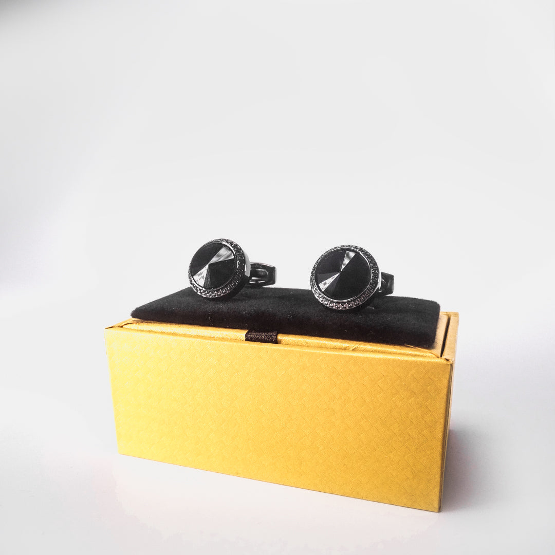 Cufflinks with Black Stones