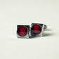 Classy Cufflinks with Red Stone