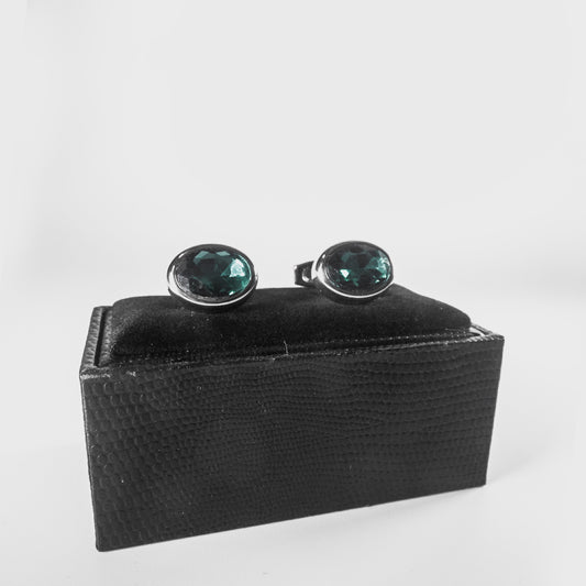 Silver Cufflinks with Stones