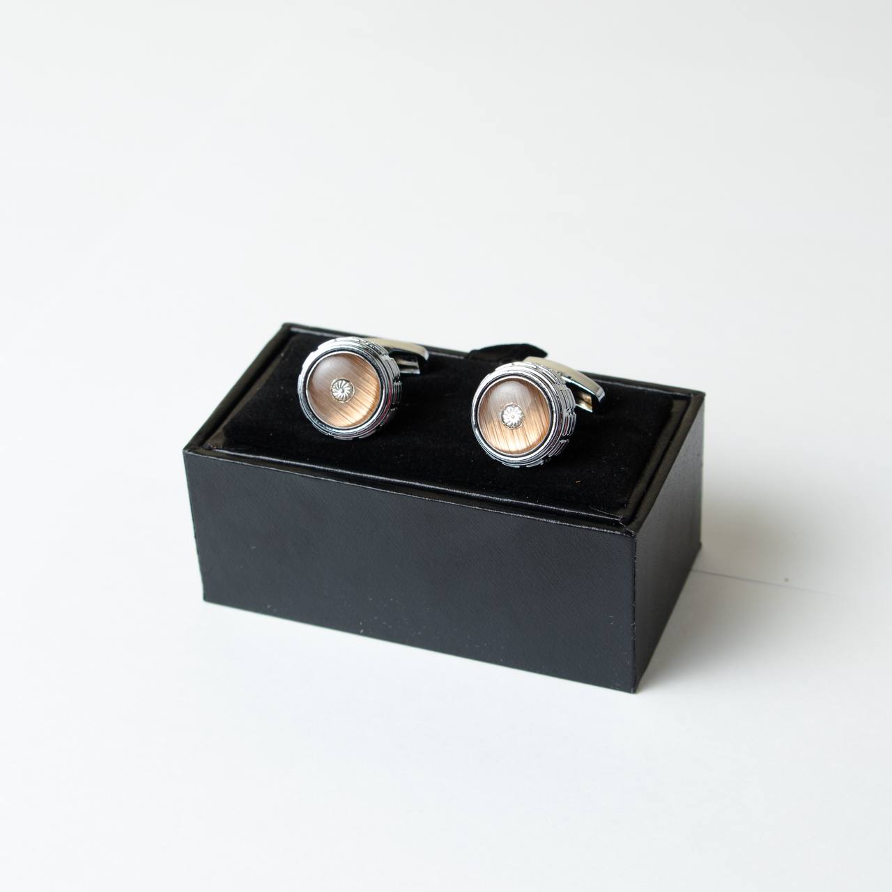 Silver Cufflinks with Gold & silver Top