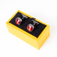Classy Bronze Cufflinks with Red Stones