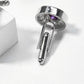 Silver Cufflinks with Purple Stones